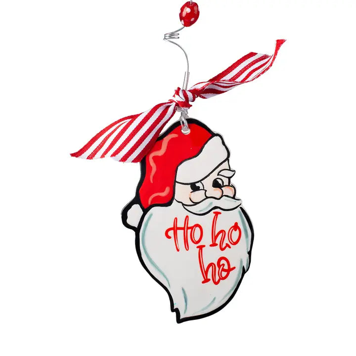 Ho Ho Ho Santa Flat Christmas Ornament