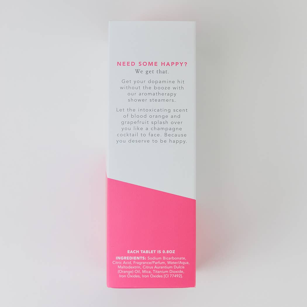 Chez Gagné - Happy Hour Shower Shower Steamers - Blood Orange Grapefruit - Set of 8 Tabs