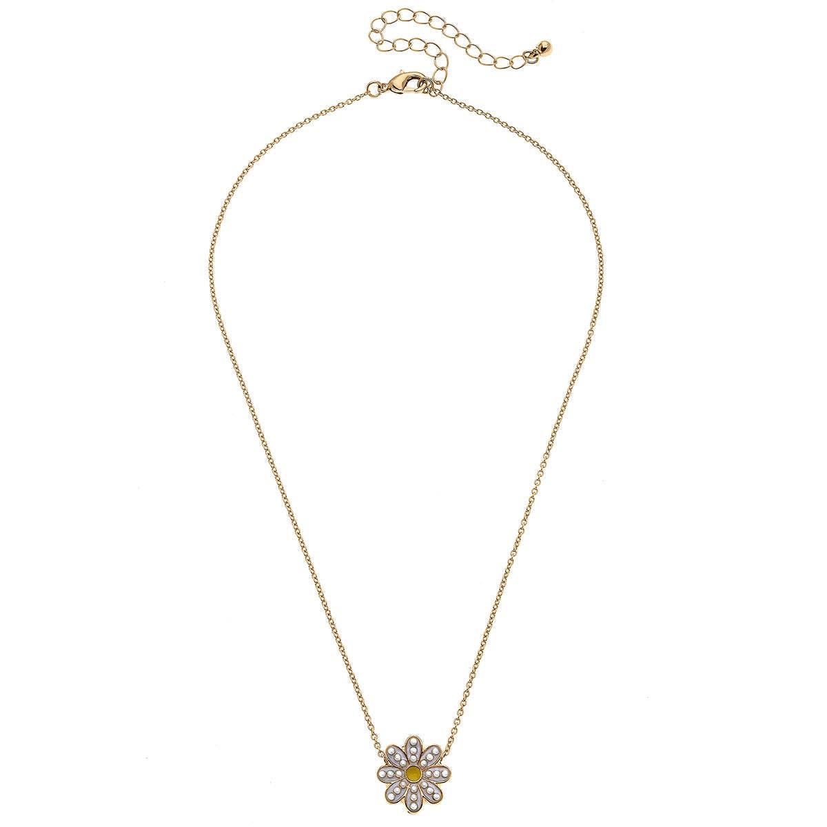 Canvas Style - Zoey Daisy Delicate Children's Necklace in White