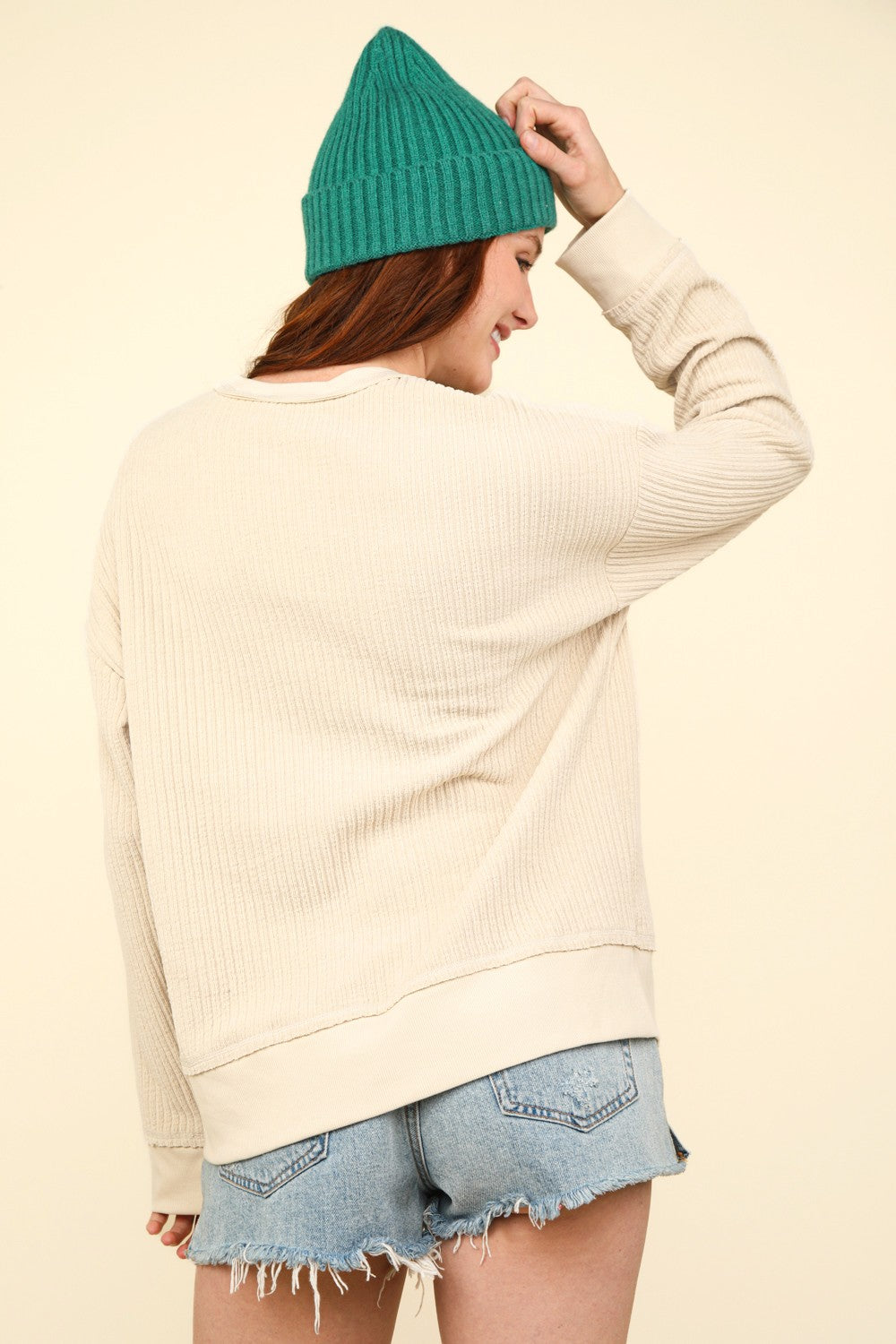 Oversized Soft Textured Knit Top