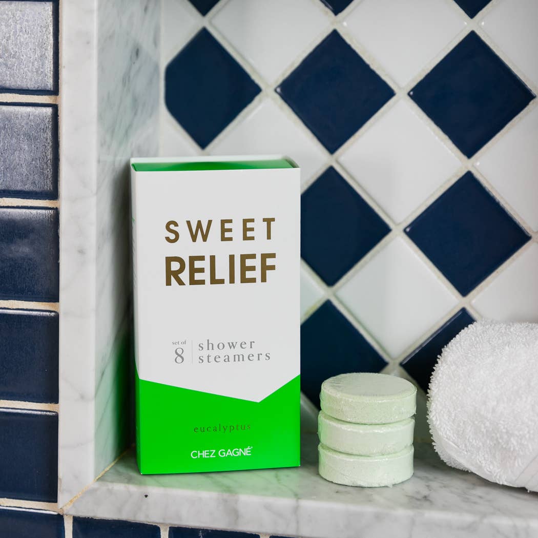 Chez Gagné - Sweet Relief Shower Steamers - Eucalyptus - Set of 8 Tabs