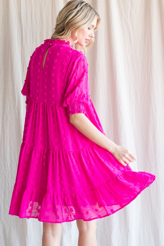 Swiss Dot Pattern Tired Dress