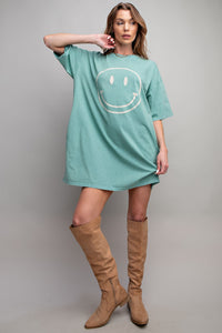Smiley Face T-Shirt Dress