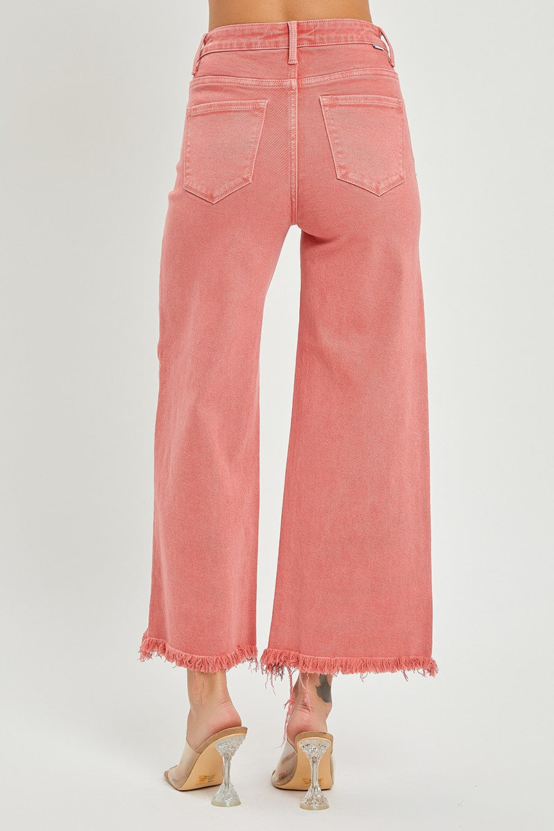 Risen Coral HW Tummy Control Cropped Jeans