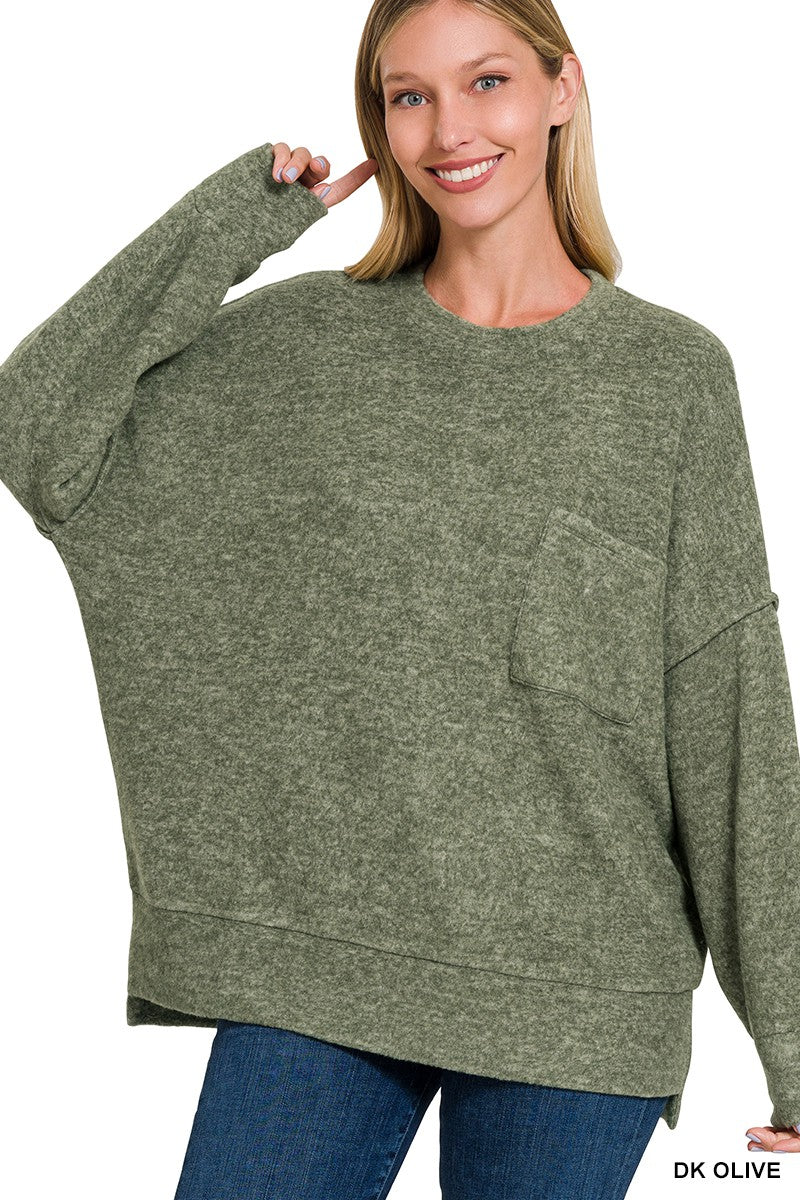 Curvy Drop Shoulder Sweater