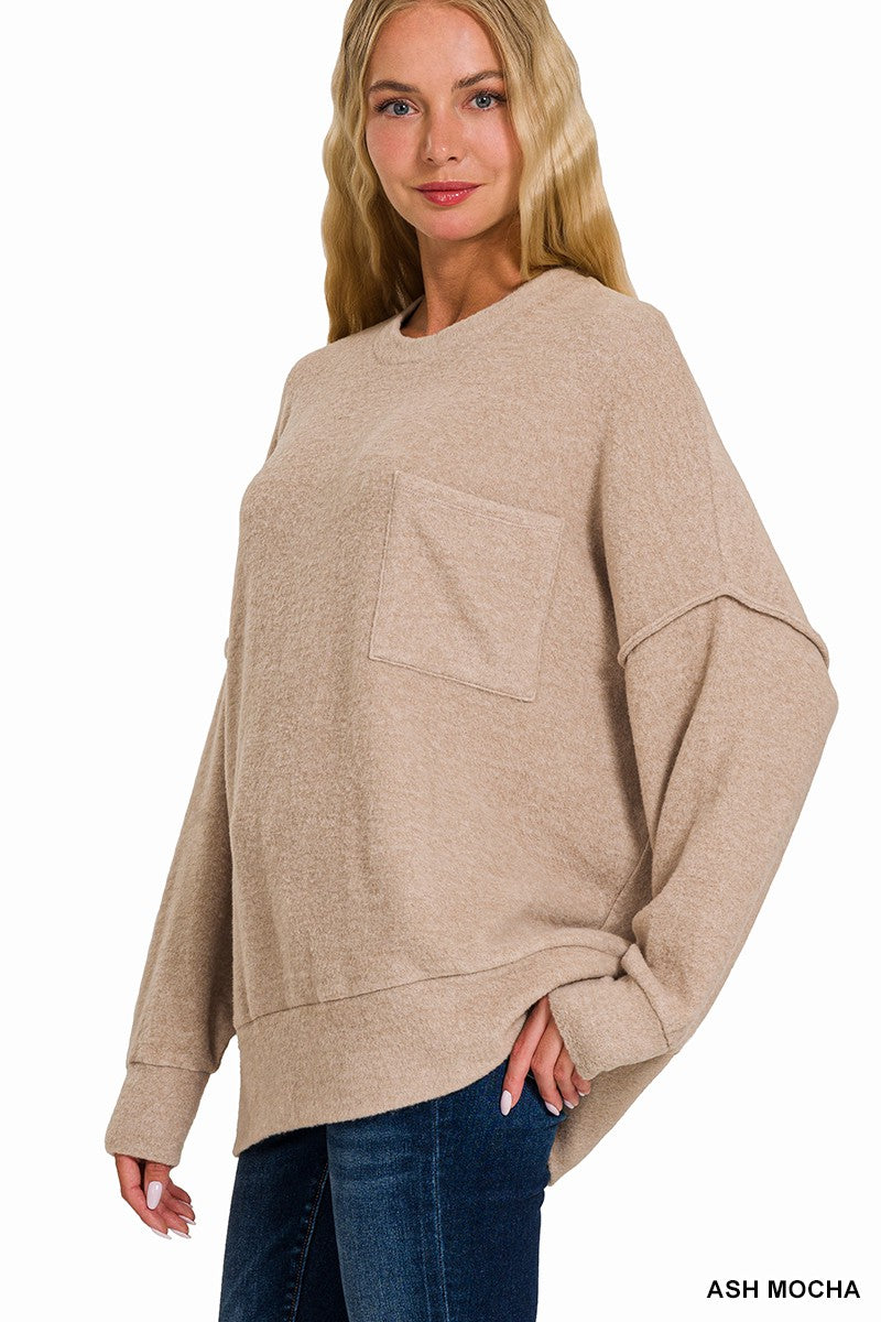 Curvy Drop Shoulder Sweater