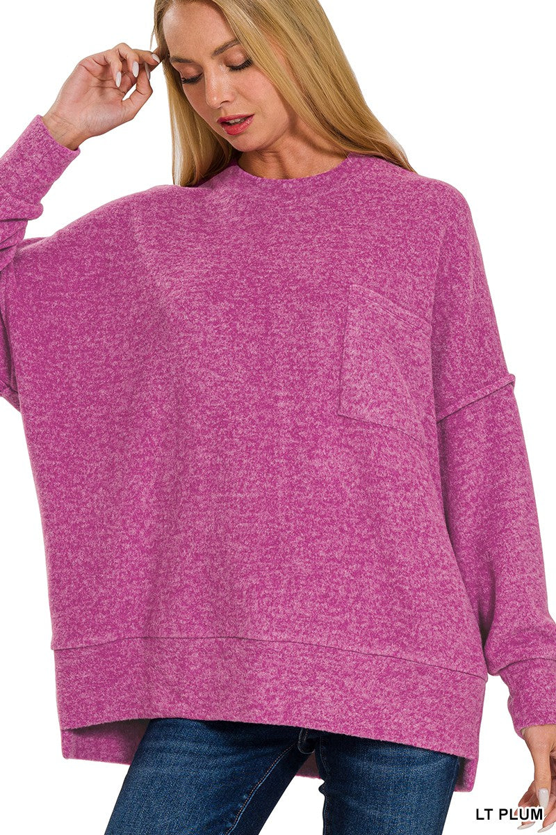 Curvy Drop Shoulder Sweater