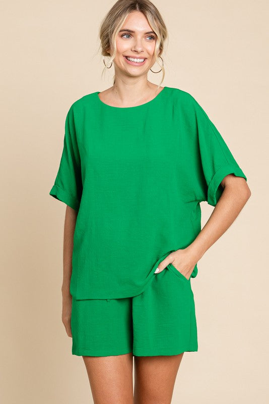 Solid Lounge Set Plus Size