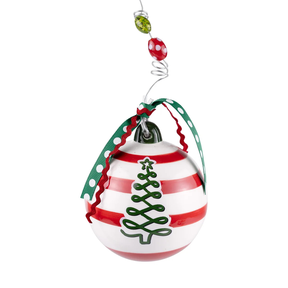 Striped Merry Christmas Ornament