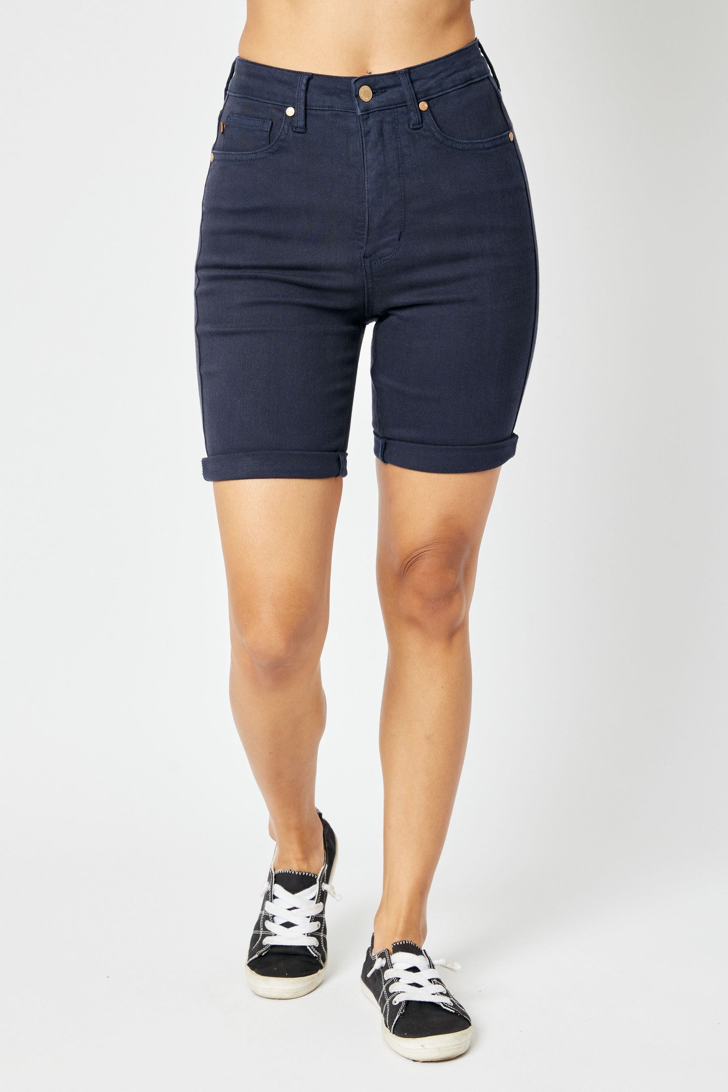 Judy Blue HW Tummy Control Bermuda Shorts