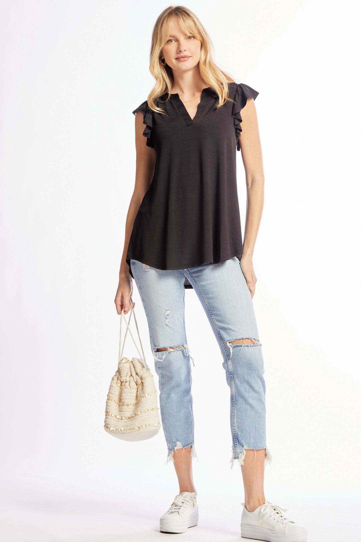 Solid Wrinkle Free Top Curvy