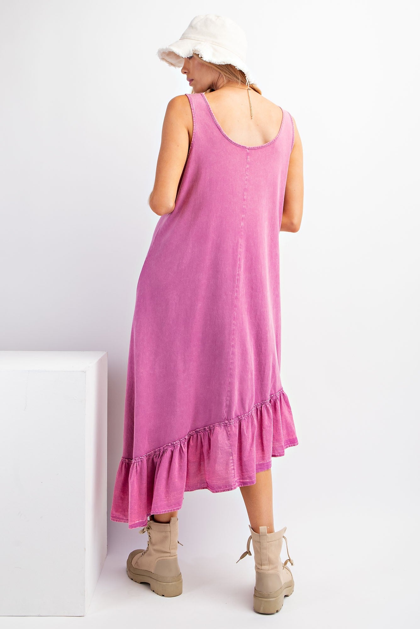 Orchid / Mineral Washed Maxi Dress