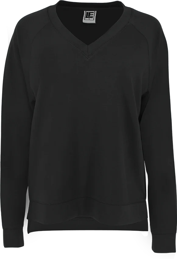 Modal V Neck Sheer Blue