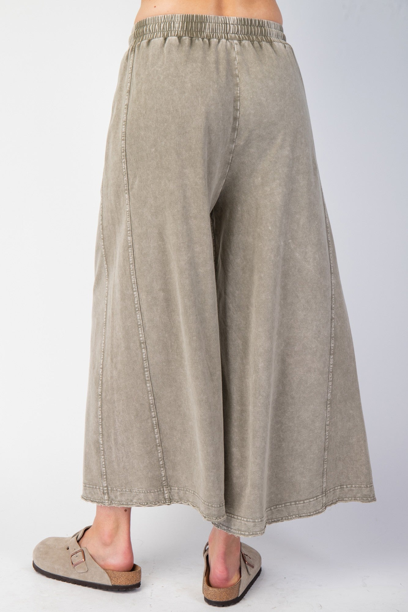 MINERAL WASHED TERRY KNIT PANTS