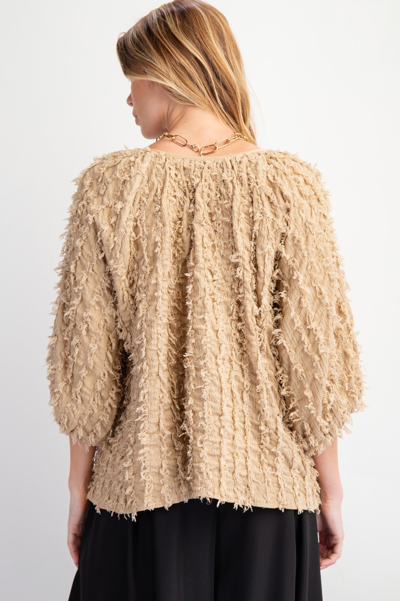 Textured Rayon Gause Blouse