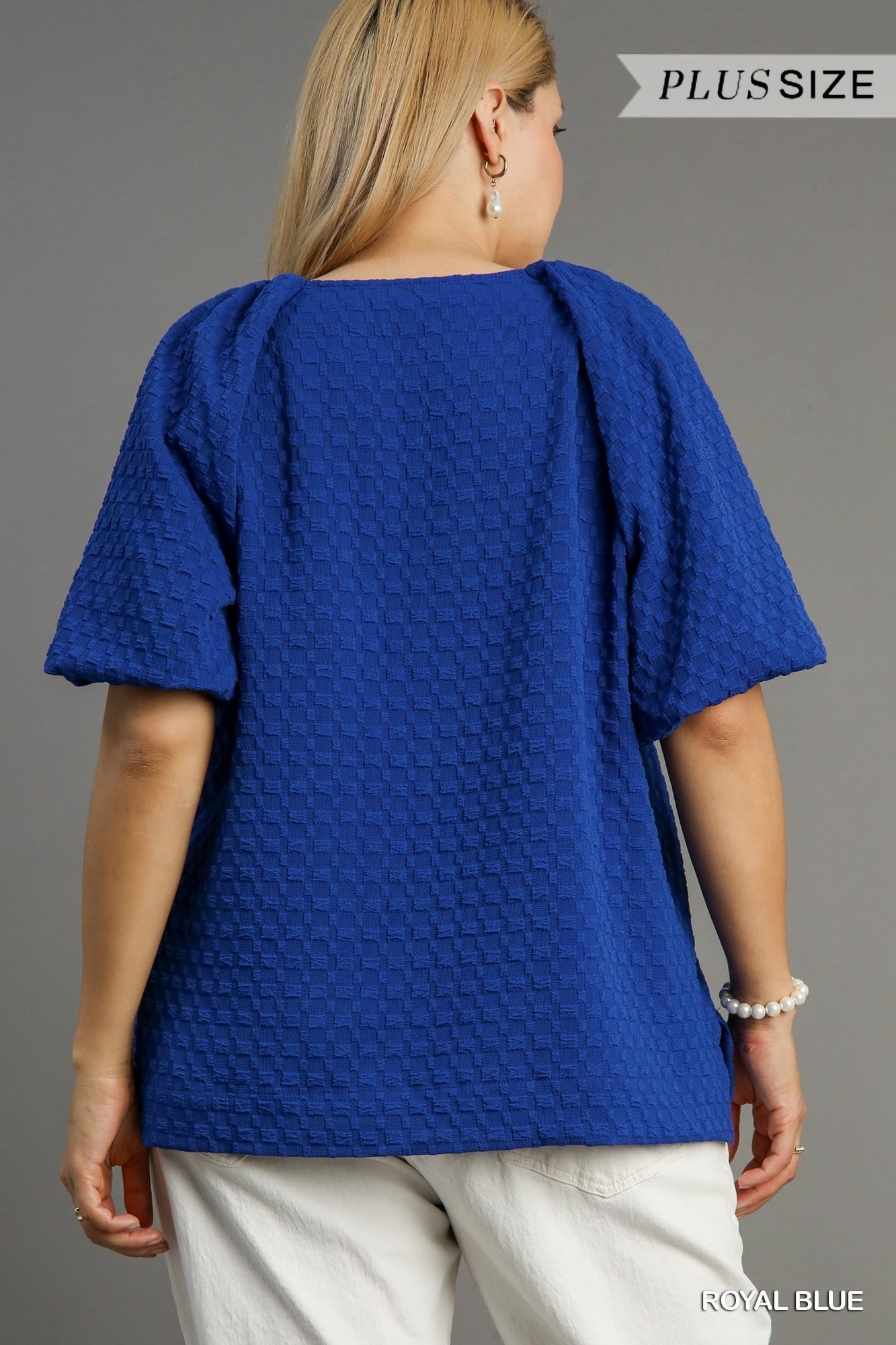 Jacquard Round Neck Top