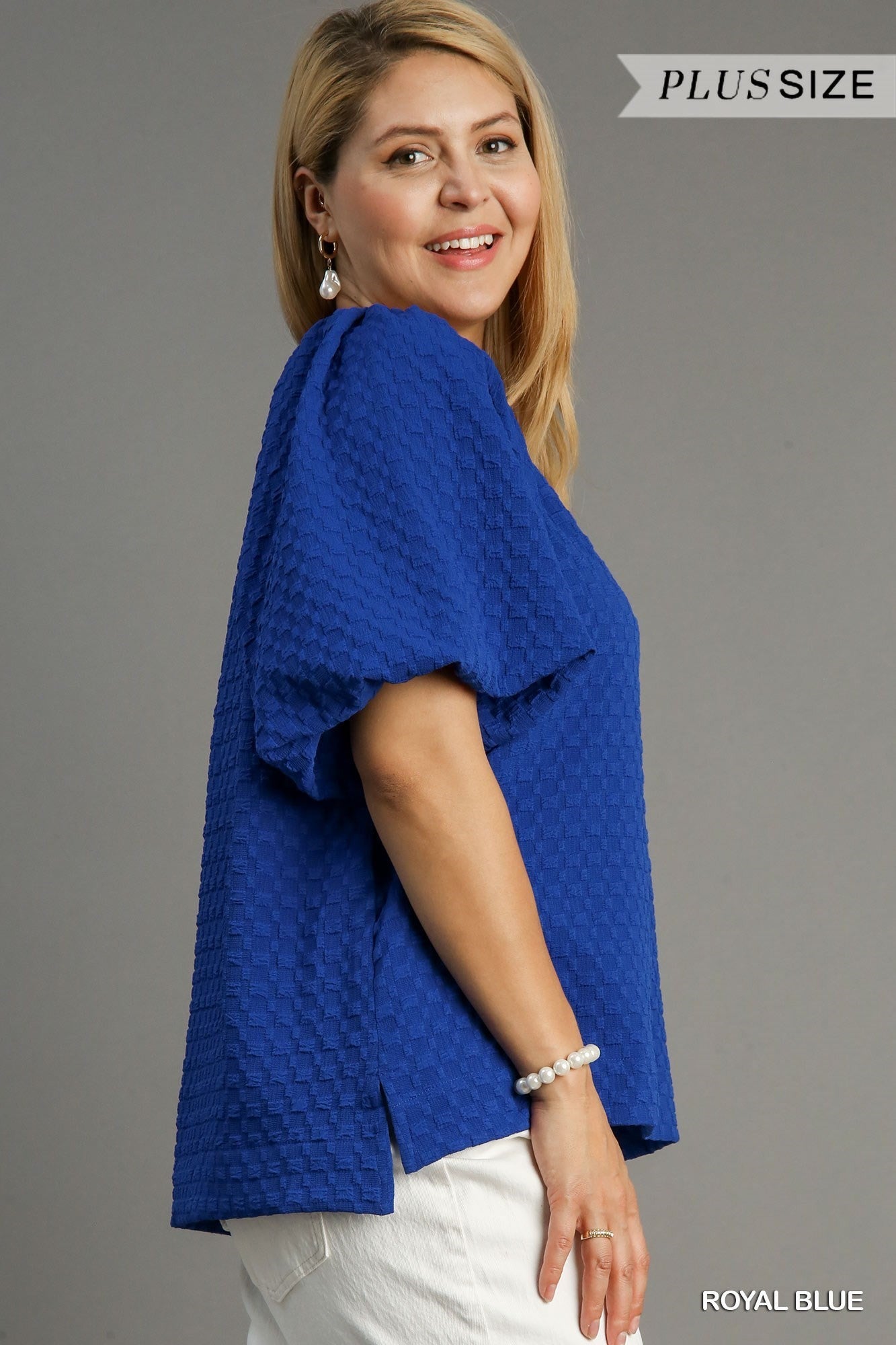 Jacquard Round Neck Top