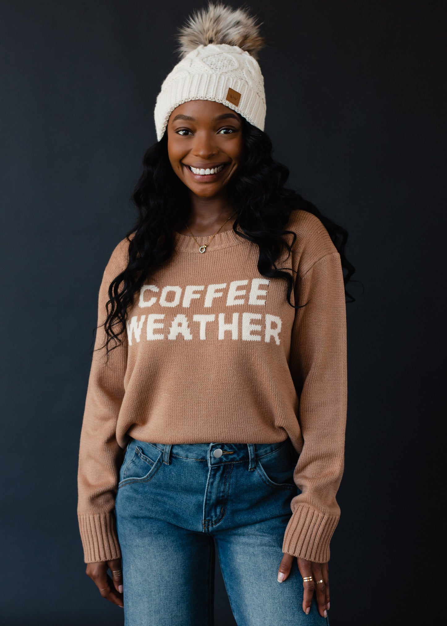 Lt. Brown Coffee Weather Sweater