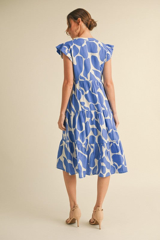 Print Tiered Layer Dress