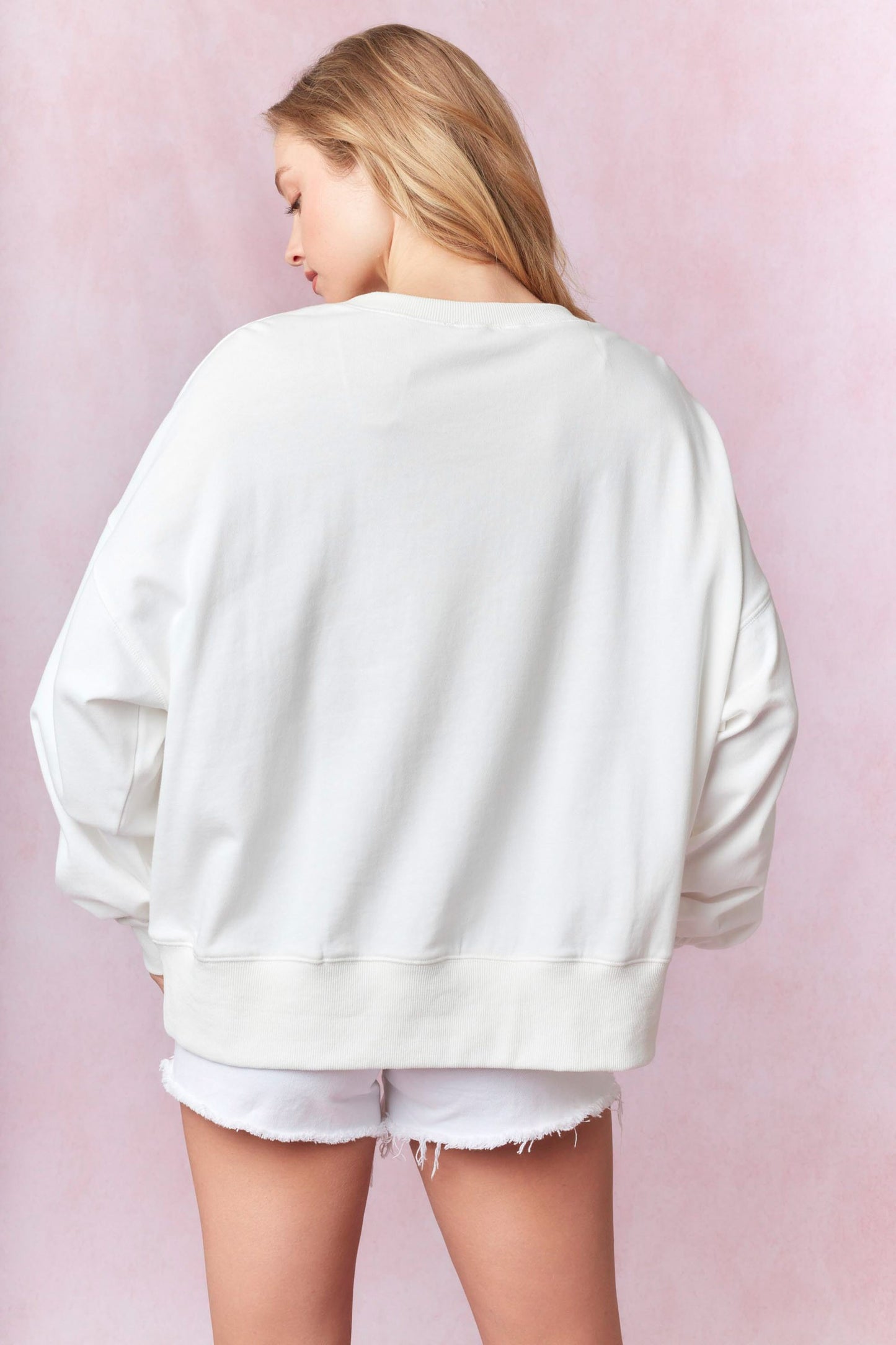 Easter Egg Towel Embroidery Detail Sweatshirt