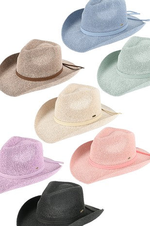 C.C Terry Cloth Band Trim Cowboy Hat