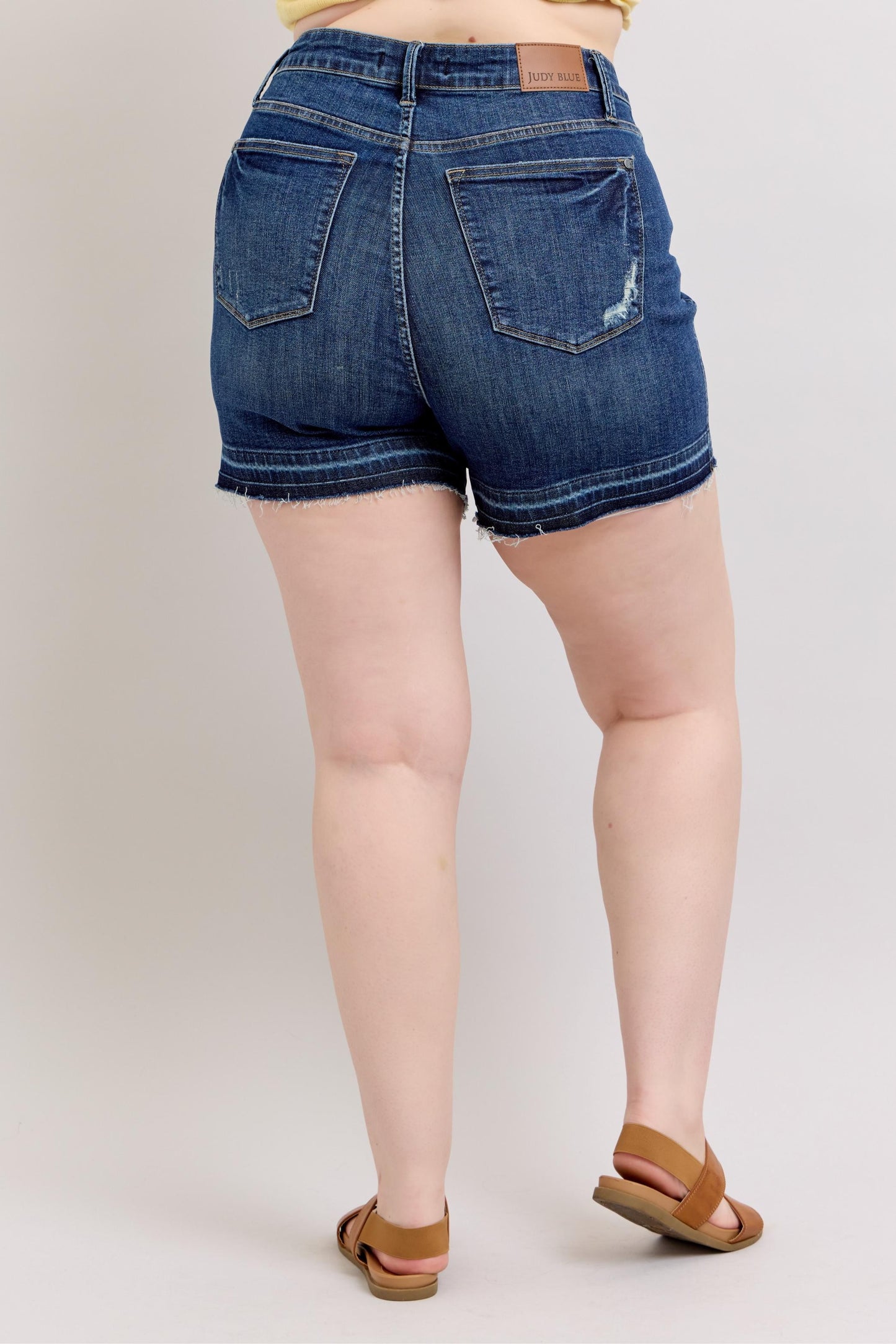 HW Tummy Control Destroy Release Hem Shorts Plus