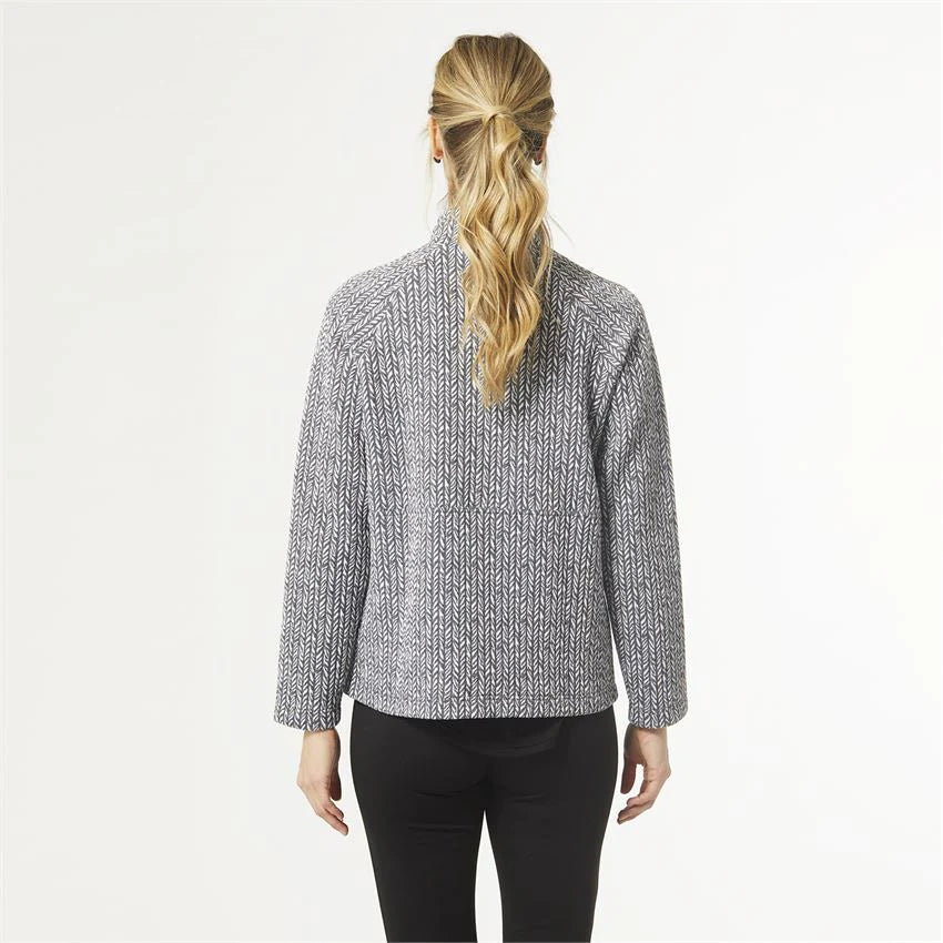 Textured Zipper Front Jacket