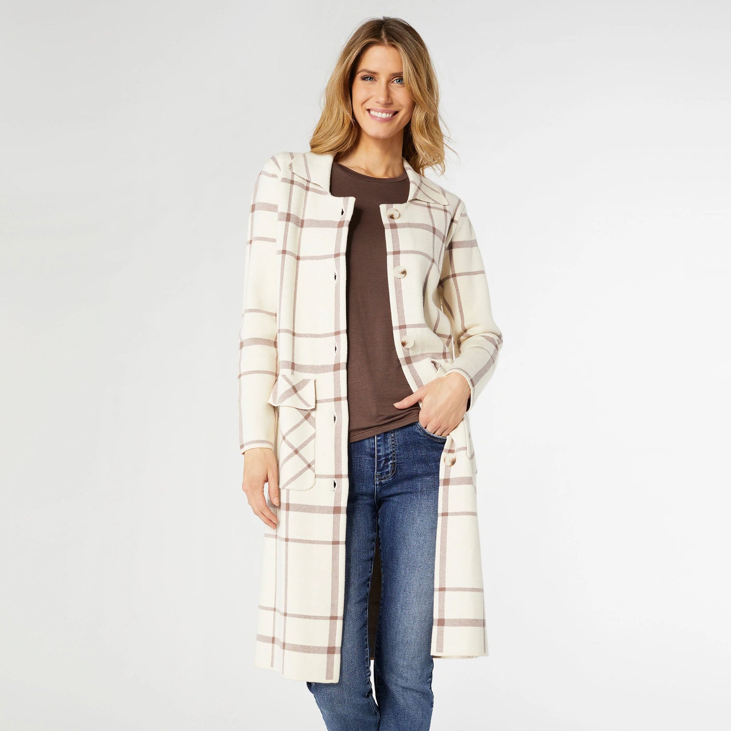 Juliana Double Knit Long Coat