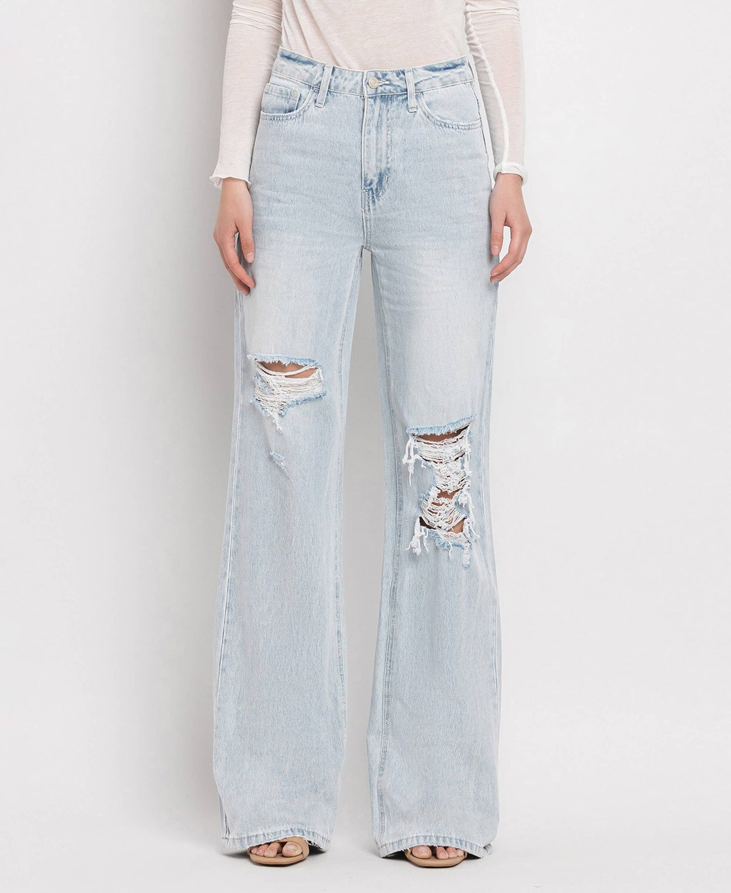 VERVET by FLYING MONKEY - 90'S VINTAGE SUPER HIGH RISE FLARE JEANS