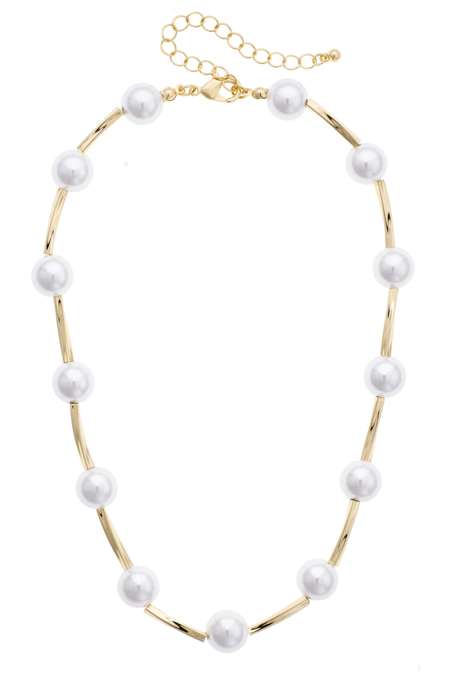 Simone Pearl Linked Necklace in Ivory