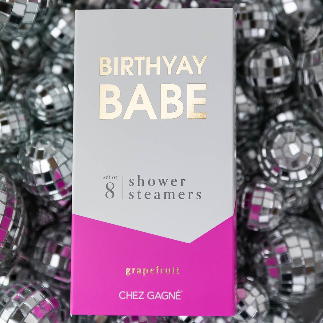 Chez Gagné - Birthyay Babe - Birthday Shower Steamers - Grapefruit - Set of 8 Tabs