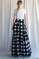 Curvy / Black & White Palazzo Pants
