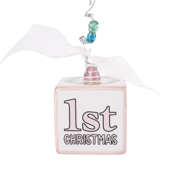 Baby's 1st Christmas Block Ornament