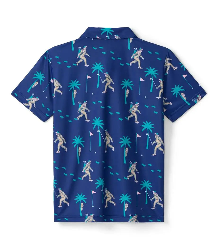 Tipsy Elves - Bigfoot Bogey Golf Polo - Kid's Youth Polo Shirt: L (10)