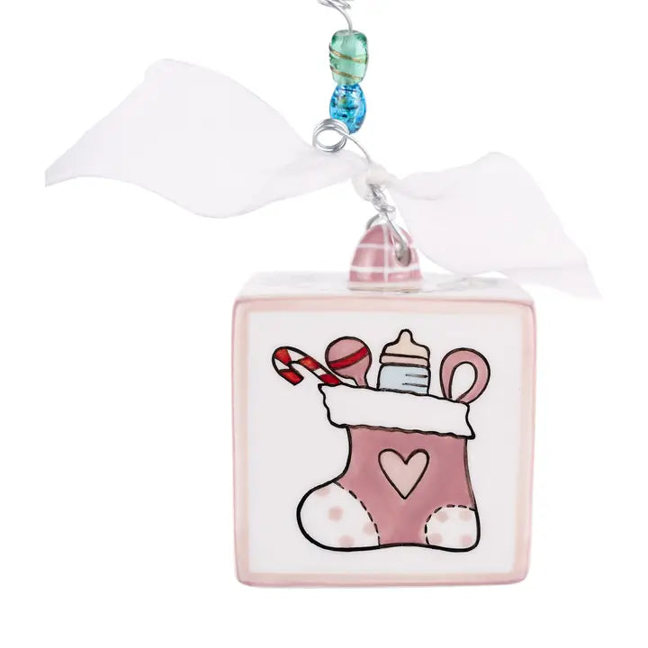 Baby's 1st Christmas Block Ornament