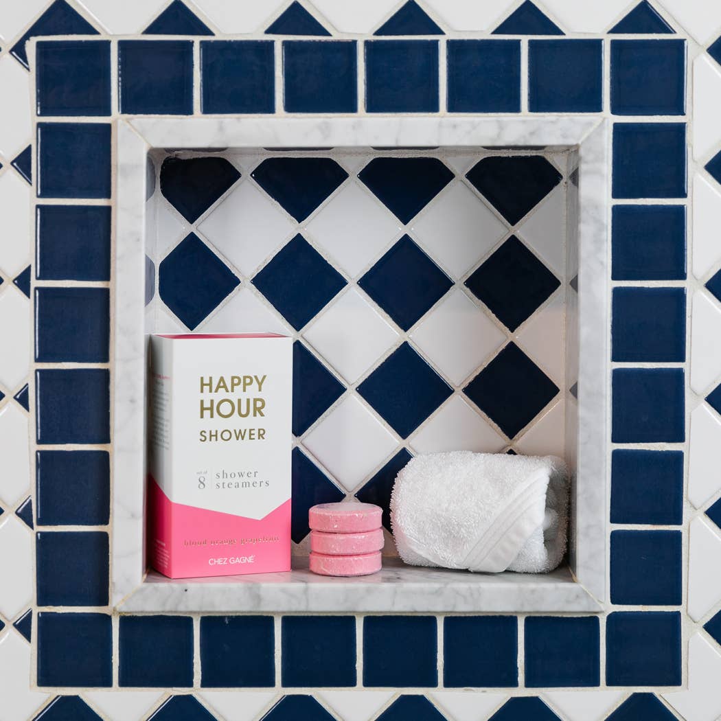 Chez Gagné - Happy Hour Shower Shower Steamers - Blood Orange Grapefruit - Set of 8 Tabs