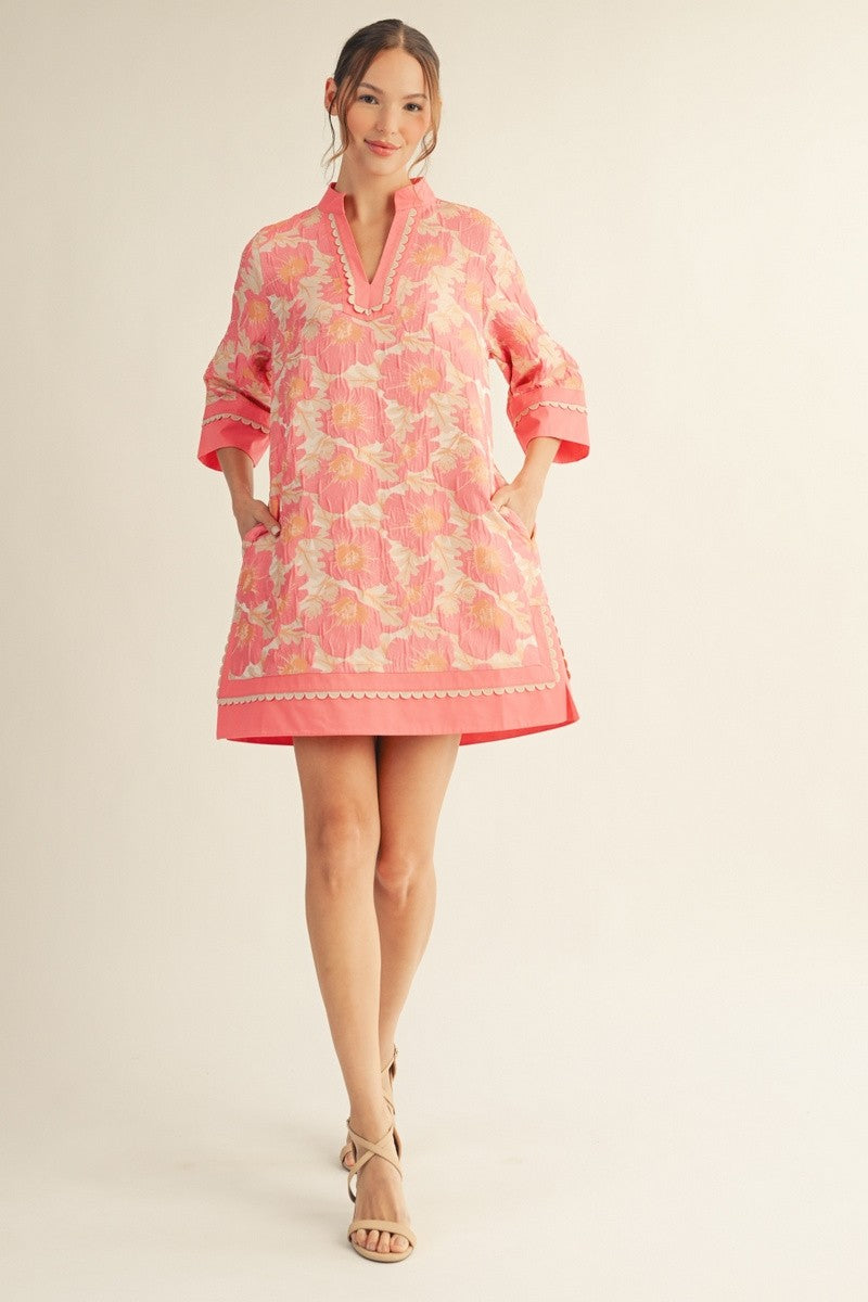 Floral Jacquard Dress