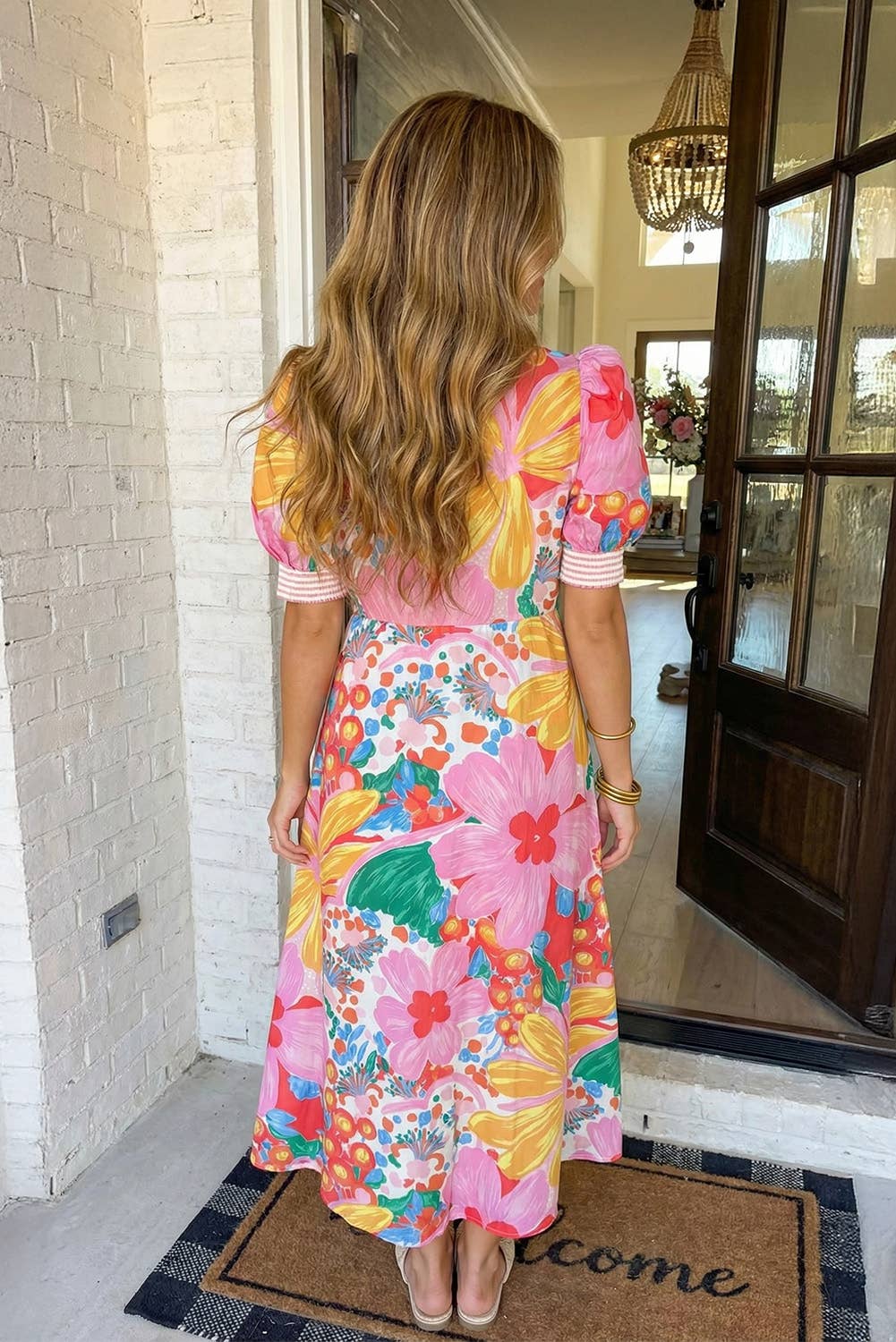 Floral Striped Vacation Dress