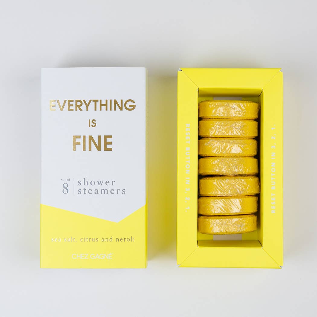 Chez Gagné - Everything is Fine Shower Steamers - Sea Salt, Citrus & Neroli - Set of 8 Tabs