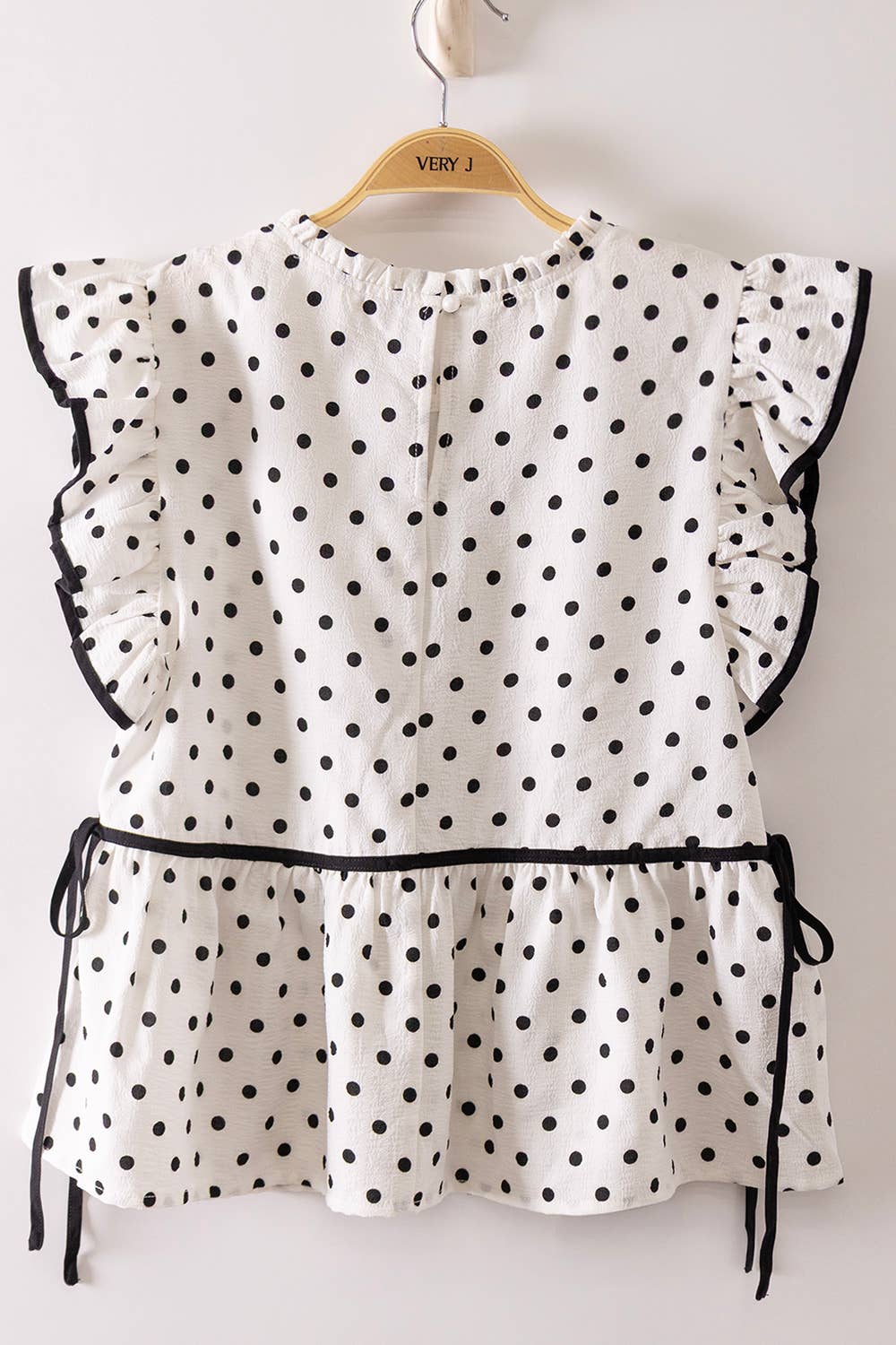 Polka Dot Ruffle Blouse