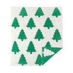 Christmas Tree Print Brushed Poly Microfiber Throw Blanket
