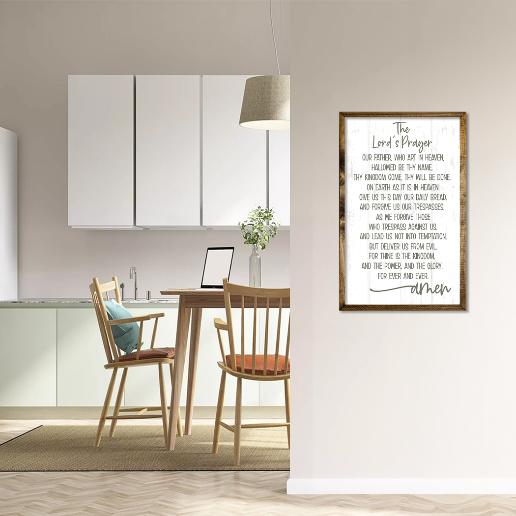 Jarmz Designs - TIMBERLAND FRAME THE LORDS PRAYER: 12"X19"