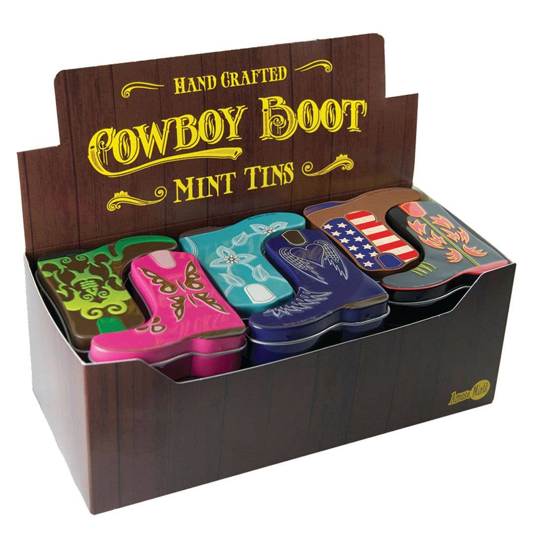 AmuseMints - Cowboy Boot Shaped Mint Tins