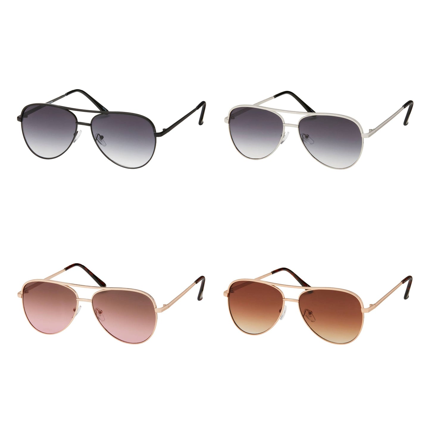 Blue Gem Sunglasses Inc - 1558 - Jade - Black Designer Aviator Sunglasses