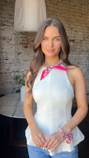 Cassie Ball Bead Scarf Necklace