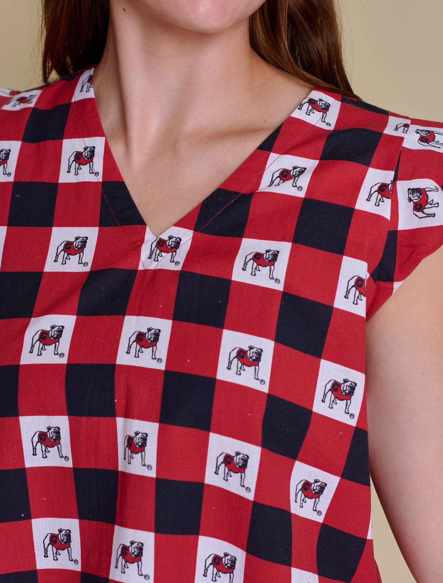 The Go Gingham Ruffle Tank