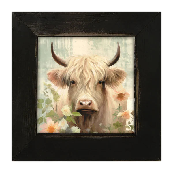 Ginger Blue 25 x 25 Framed Painting
