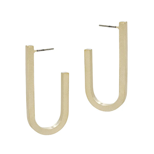 Matte Gold U Shape Hoop