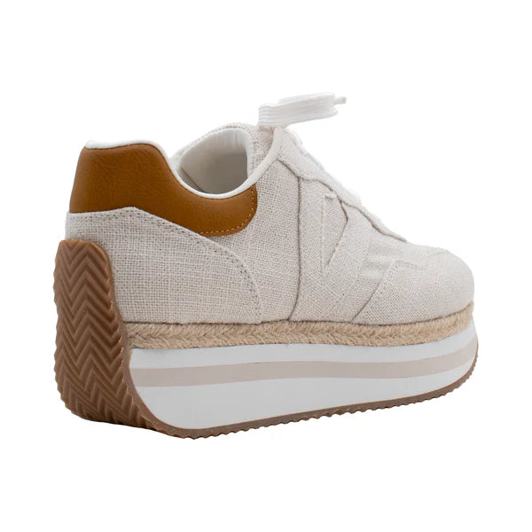 ERNESTINA Bone Linen Sneaker Volatile