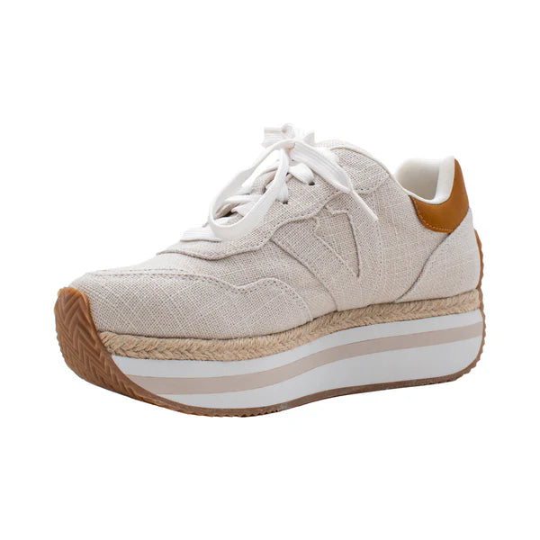 ERNESTINA Bone Linen Sneaker Volatile